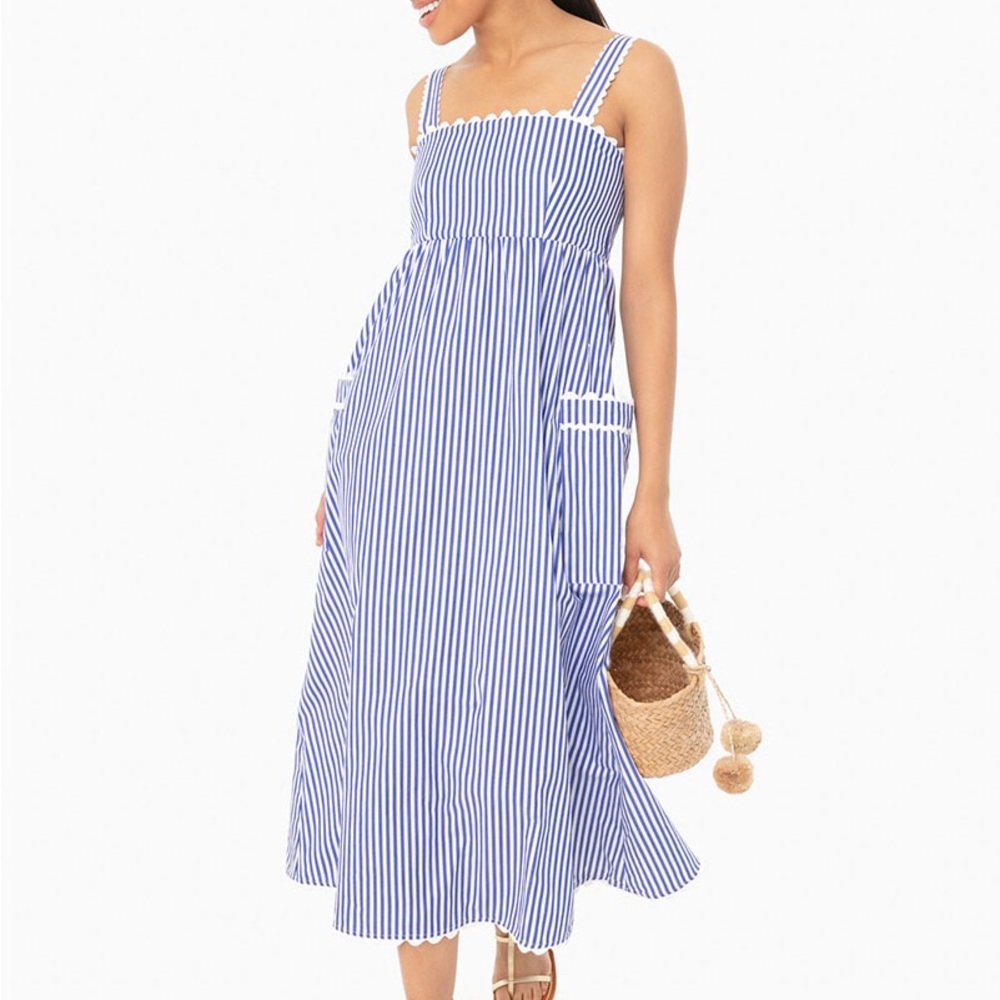 Tuckernuck Blue and White Striped Maxi Dress Small
